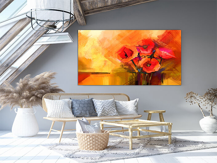 WEB 03 0035 ML 0009 22744314 abstract oil painting still life of red poppy flower colorful bouquet of spring flowers AOA