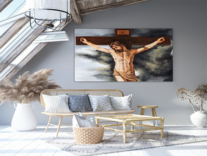 WEB 03 0045 ML 0053 10440208 oil on canvas representing jesus on the cross AOAY3783