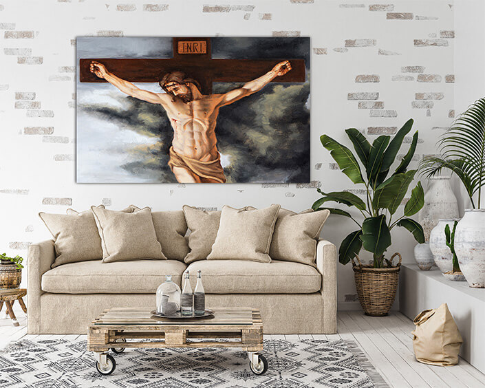 WEB 04 0039 ML 0053 10440208 oil on canvas representing jesus on the cross AOAY3783