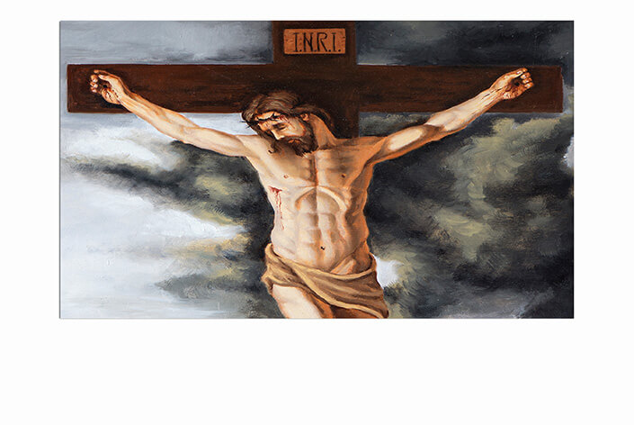 WEB 06 0036 ML 0053 10440208 oil on canvas representing jesus on the cross AOAY3783
