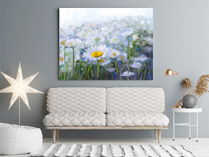 WEB 07 0023 ML 0023 21421970 oil painting white daisy flowers in the meadows AOAY3812