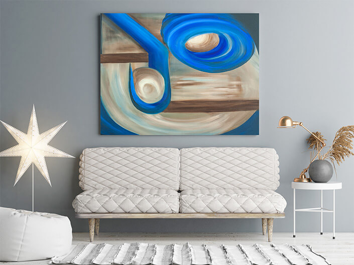 WEB 07 0029 ML 0017 22669254 abstract oil painting on canvas containing circular blue elements AOAY3818