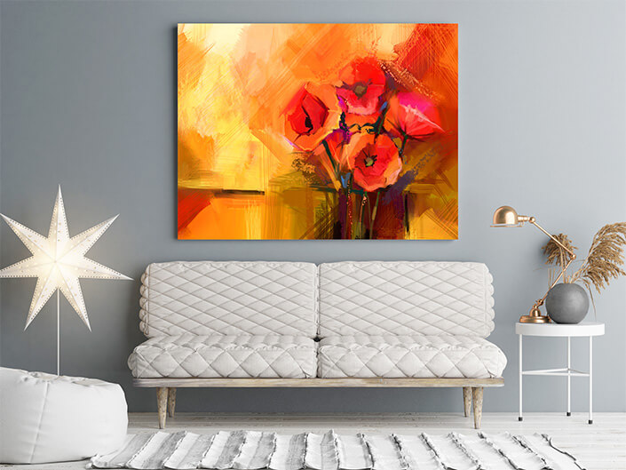 WEB 07 0037 ML 0009 22744314 abstract oil painting still life of red poppy flower colorful bouquet of spring flowers AOA