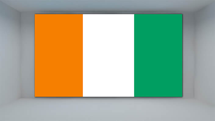 WEB01 0003 MP 0042 Ivory Coast Côte d'Ivoire Flag AOAY4257