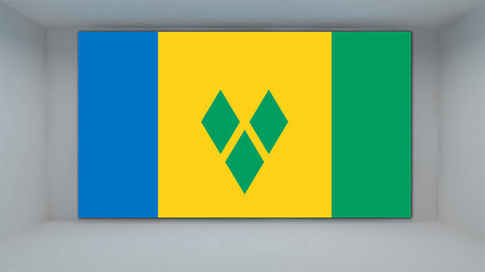 WEB01 0017 MP 0028 Saint Vincent and the Grenadines Flag AOAY4339