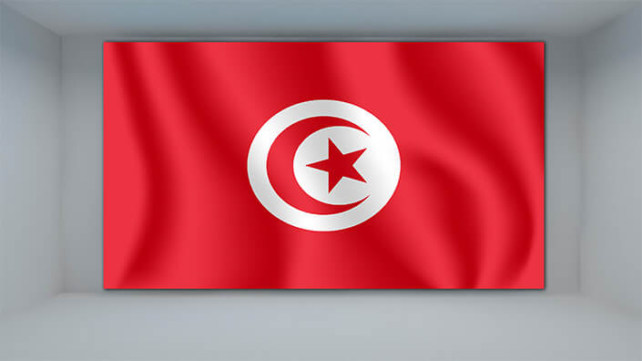 WEB01 0025 MP 0020 Tunisia Waving Flag AOAY4251