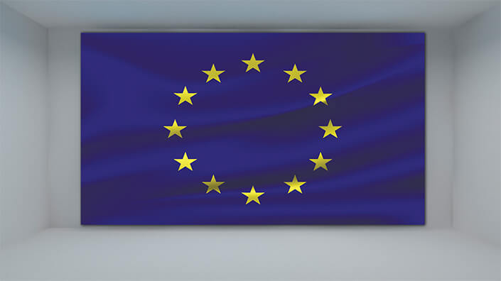 WEB01 0034 MP 0011 European Union waving Flag AOAY4008