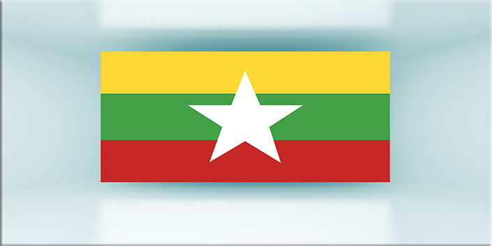 WEB01 0038 MP 0042 Myanmar (Burma) Flag AOAY4173