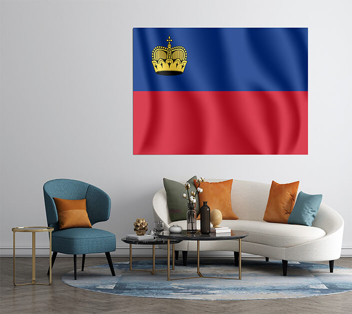 WEB03 0082 MP 0049 Liechtenstein Waving Flag AOAY4157