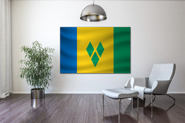 WEB04 0012 MP 0027 Saint Vincent and the Grenadines Waving Flag AOAY4338