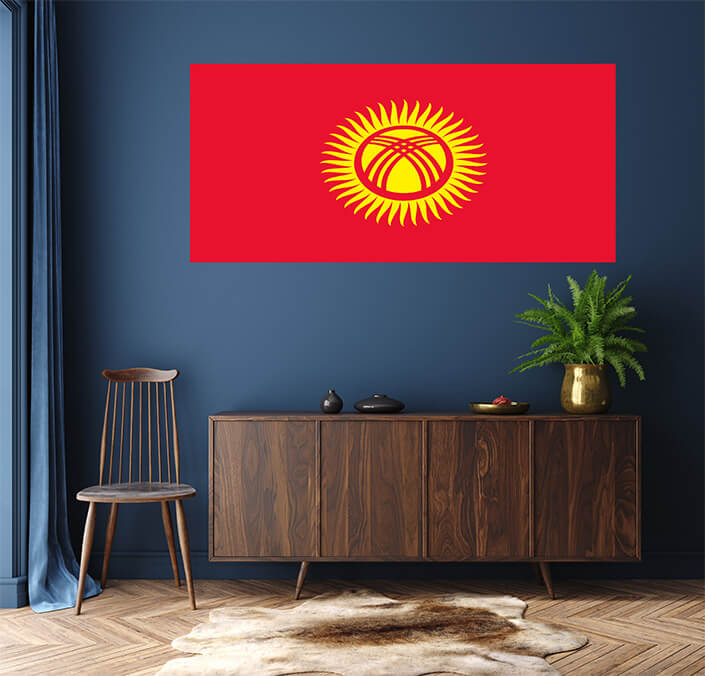 WEB04 0029 MP 0006 Kyrgyzstan Kyrgyz Republic Flag AOAY4058