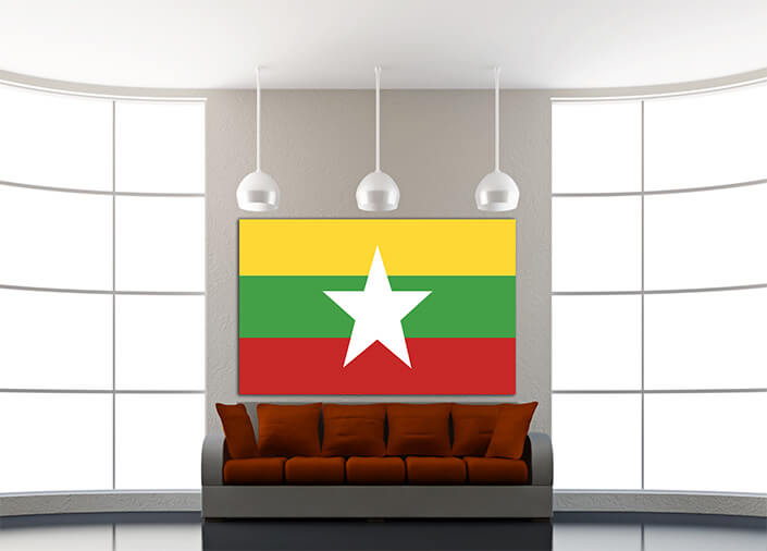 WEB04 0044 MP 0042 Myanmar (Burma) Flag AOAY4173