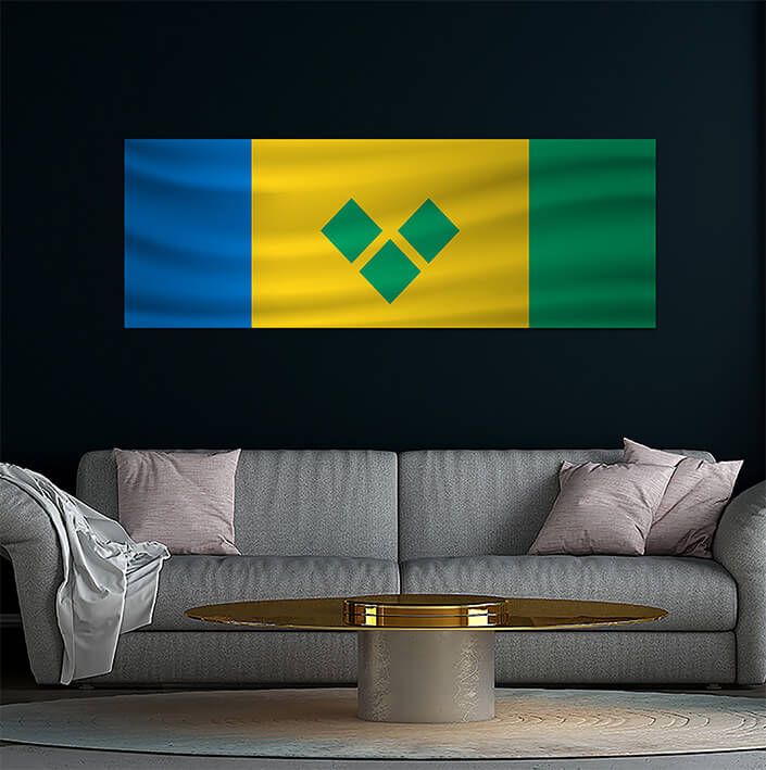 WEB04 0019 MP 0027 Saint Vincent and the Grenadines Waving Flag AOAY4338