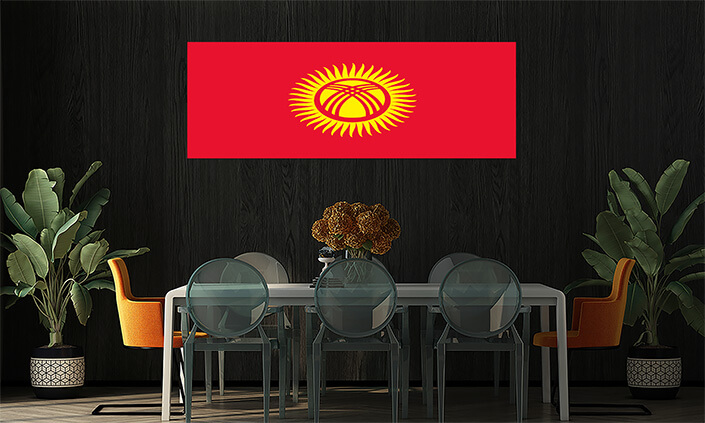 WEB05 0024 MP 0006 Kyrgyzstan Kyrgyz Republic Flag AOAY4058