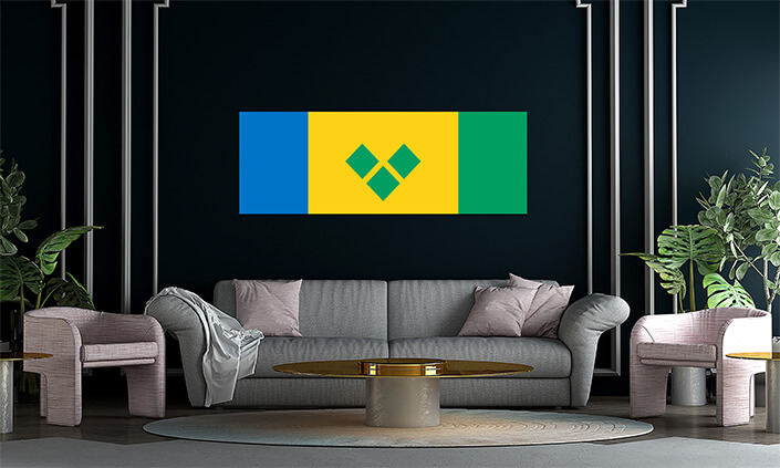 WEB07 0018 MP 0028 Saint Vincent and the Grenadines Flag AOAY4339