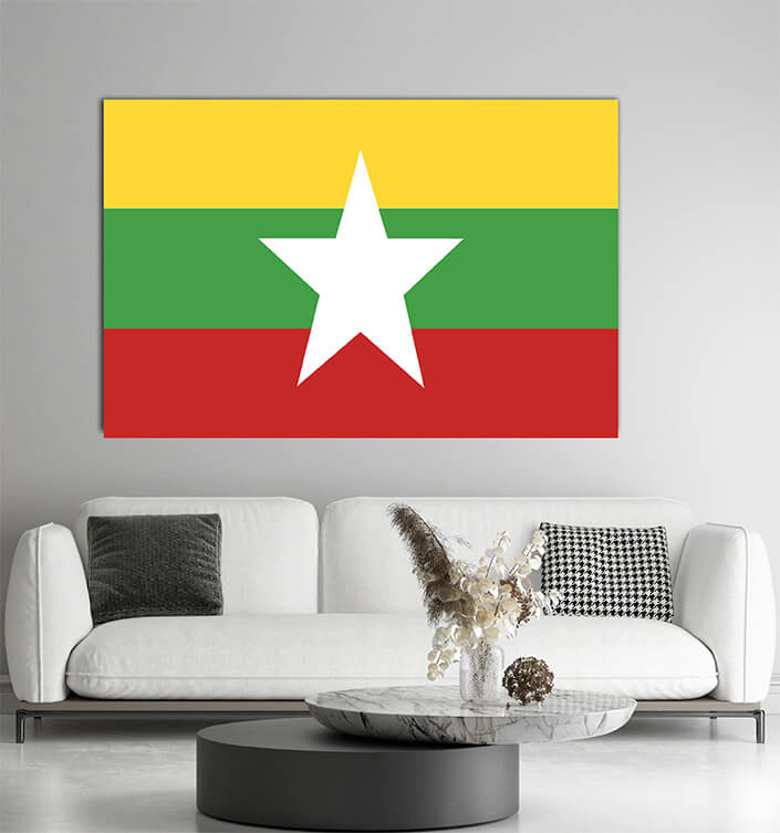 WEB09 0038 MP 0042 Myanmar (Burma) Flag AOAY4173