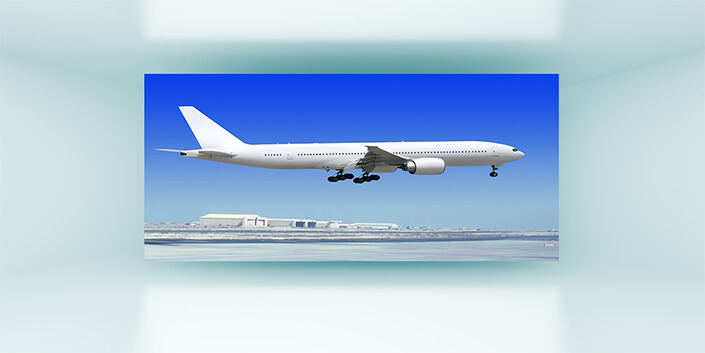 WEB002 0006 MP 0026 2855415 airplane is landing to runway AOAY5090