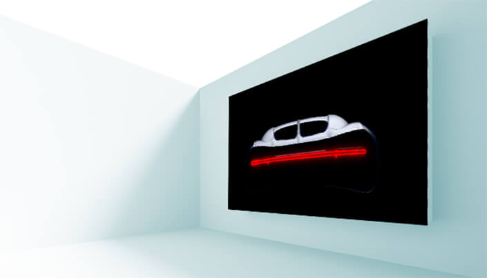 WEB002 0007 ML 0015 45989338 red backlight of a generic unbranded sport car in the dark AOAY5251