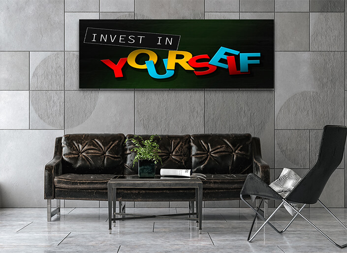 WEB002 0007 ML 0020 32295752 invest in yourself inspirational quote with colorful text AOAY6089