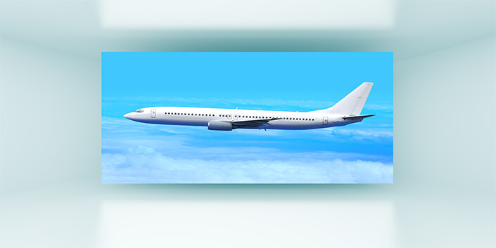 WEB002 0014 MP 0018 2975787 white airplane AOAY5107