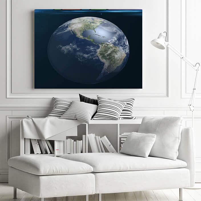 Abstract space background with earth and flare AOAY5365
