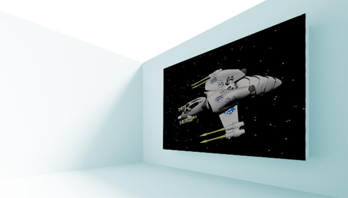 WEB002 0026 ML 0026 34075182 futuristic spaceship flies through space AOAY5175