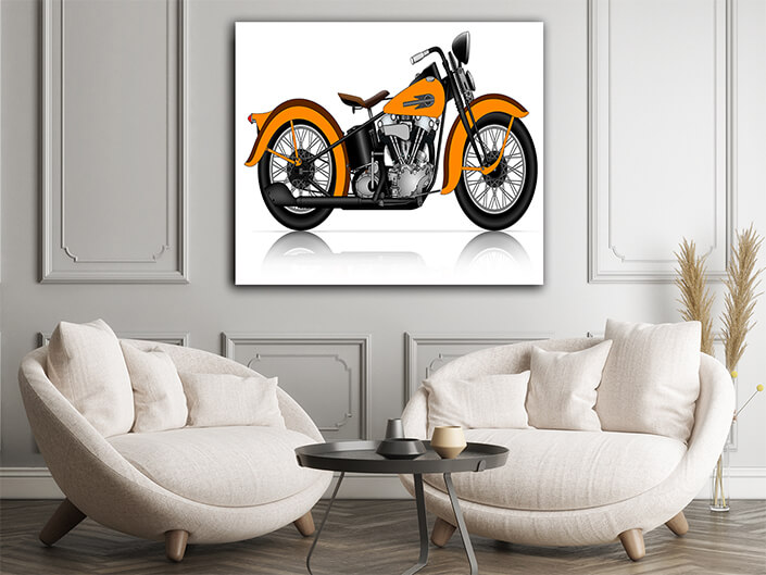 WEB002 0045 MP 0055 10496684 highly detailed illustration of classic motorcycle AOAY5808