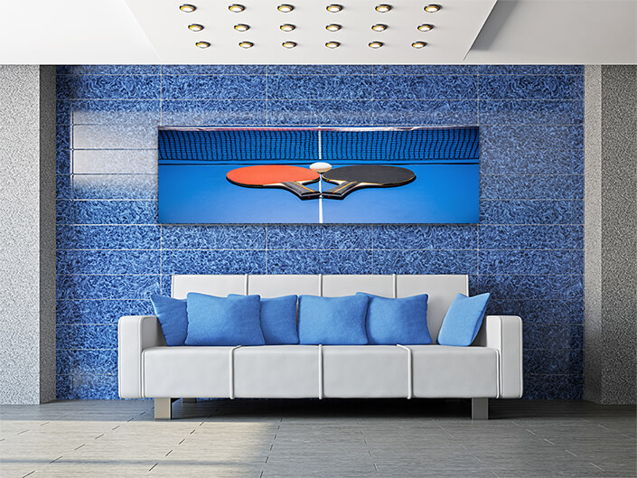 WEB002 0072 ML 0033 36843102 black and red table tennis paddle with a net AOAY5712