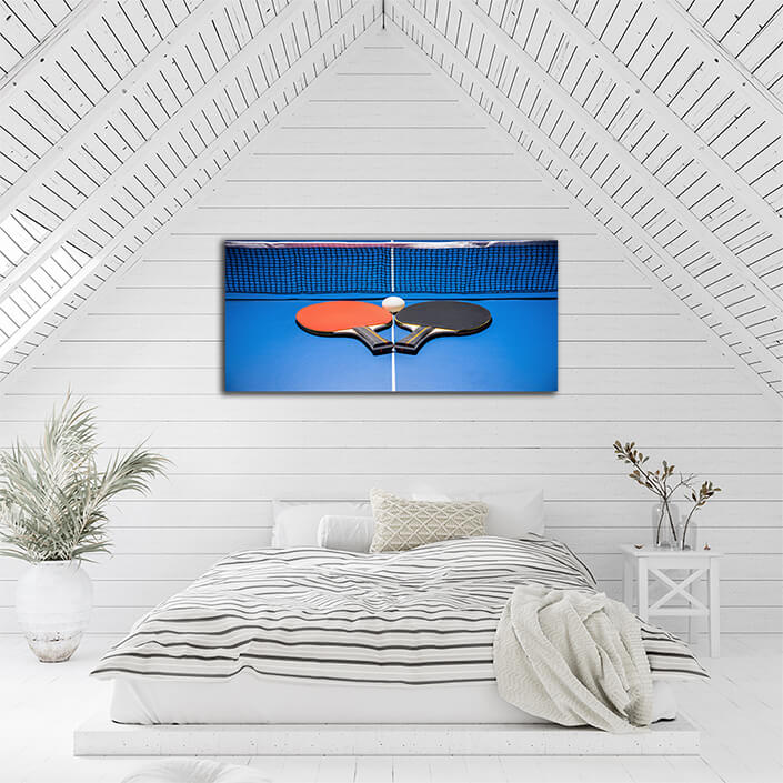 WEB003 0003 ML 0033 36843102 black and red table tennis paddle with a net AOAY5712