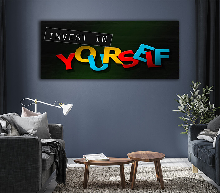 WEB003 0007 ML 0020 32295752 invest in yourself inspirational quote with colorful text AOAY6089