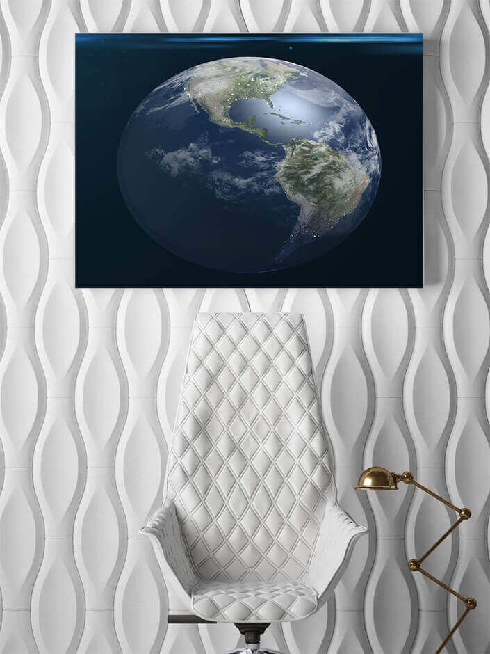 WEB003 0014 MS 0020 25257436 abstract space background with earth and flare AOAY5365