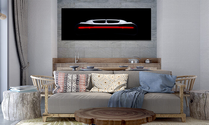 WEB003 0019 ML 0015 45989338 red backlight of a generic unbranded sport car in the dark AOAY5251