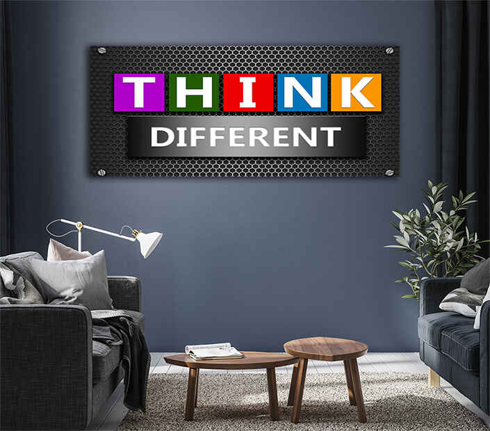 WEB003 0022 ML 0003 32299472 think different concept on mesh hexagon background AOAY6104