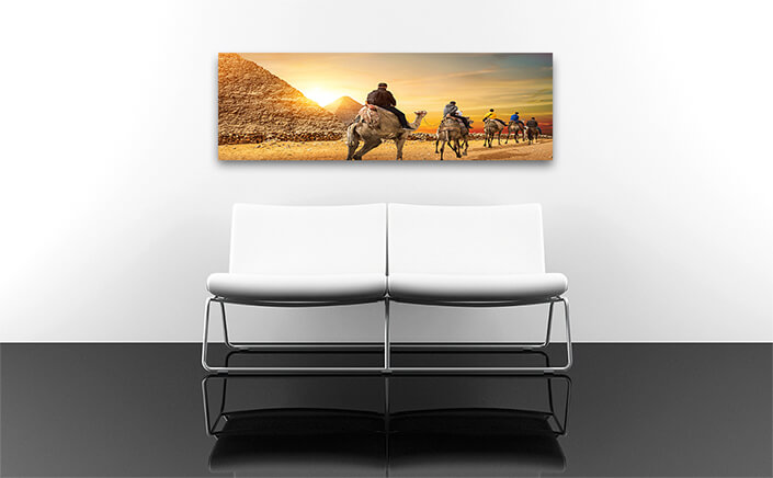 WEB004 0014 ML 0007 27933640 camel caravan and pyramids AOAY5829