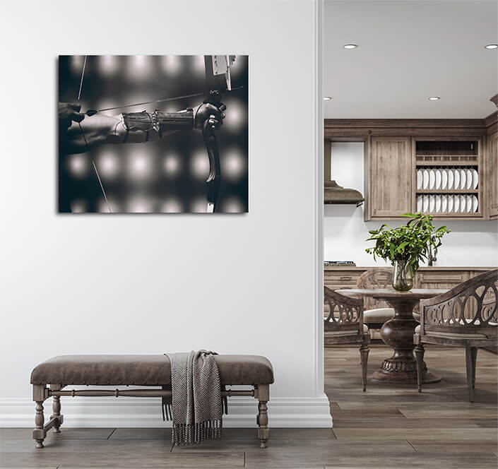 WEB004 0018 ML 0050 29222598 A close up of man stretching his bow AOAY5702