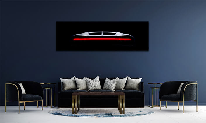 WEB004 0019 ML 0015 45989338 red backlight of a generic unbranded sport car in the dark AOAY5251