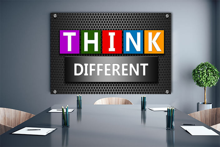 WEB004 0022 ML 0003 32299472 think different concept on mesh hexagon background AOAY6104