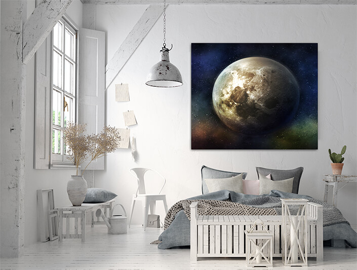 WEB004 0022 MS 0012 39585988 fantastic view of the moon in colorful outer space AOAY7101