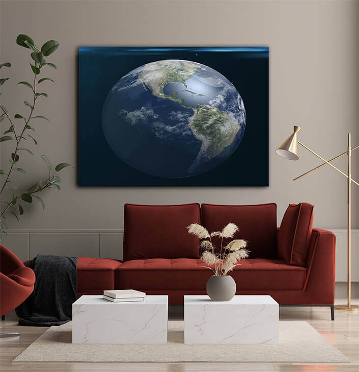 WEB005 0010 MS 0020 25257436 abstract space background with earth and flare AOAY5365