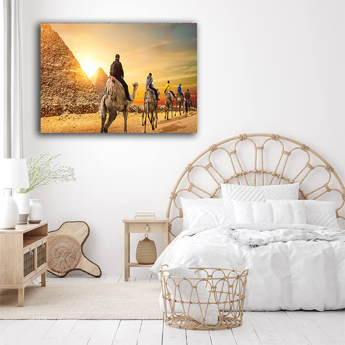 WEB005 0014 ML 0007 27933640 camel caravan and pyramids AOAY5829