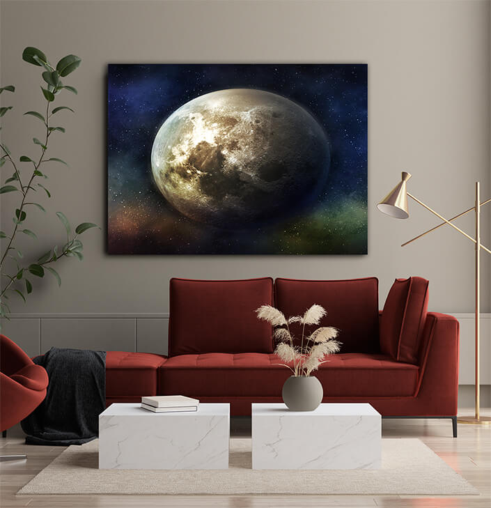 WEB005 0018 MS 0012 39585988 fantastic view of the moon in colorful outer space AOAY7101