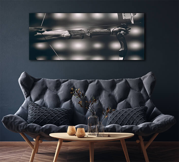 WEB005 0065 ML 0050 29222598 A close up of man stretching his bow AOAY5702