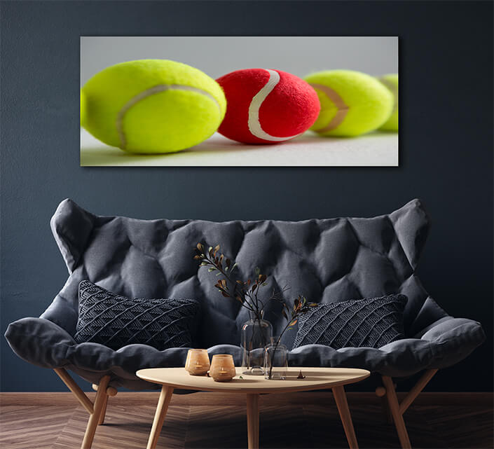 WEB005 0075 ML 0040 29580374 close up of red and fluorescent tennis balls AOAY5707