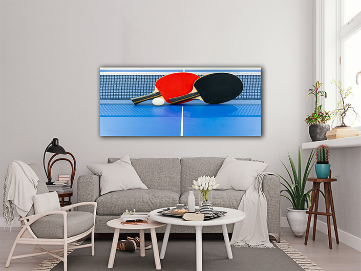 WEB006 0003 ML 0032 36858430 black and red table tennis paddle with a net AOAY5713
