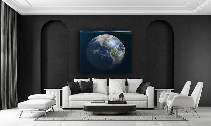 WEB006 0014 MS 0020 25257436 abstract space background with earth and flare AOAY5365