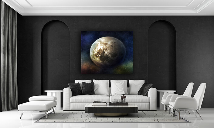 WEB006 0022 MS 0012 39585988 fantastic view of the moon in colorful outer space AOAY7101