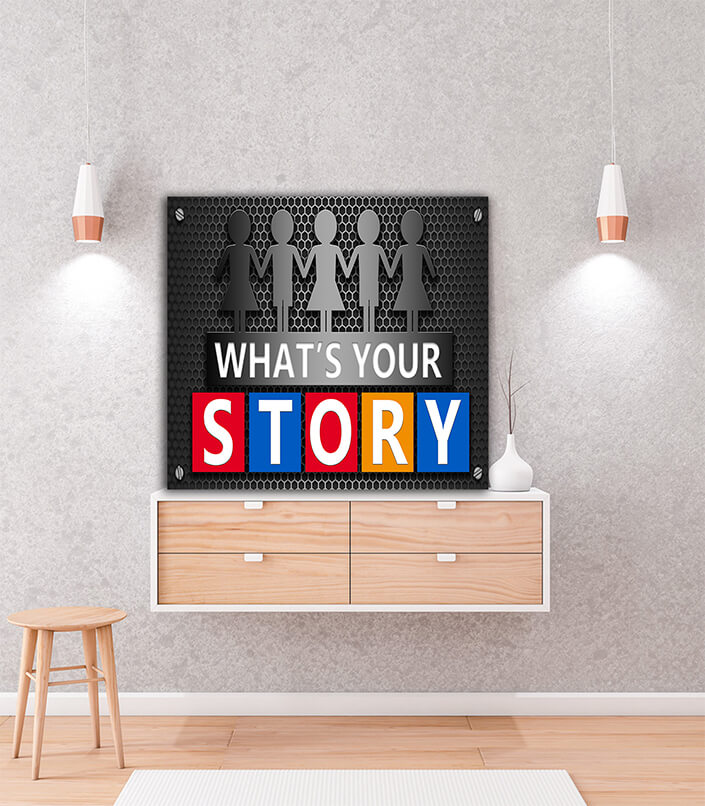 WEB006 0024 ML 0001 33576816 what is your story text on mesh hexagon background AOAY6106