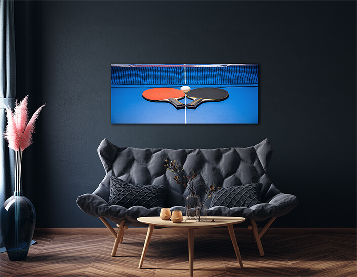 WEB007 0004 ML 0033 36843102 black and red table tennis paddle with a net AOAY5712