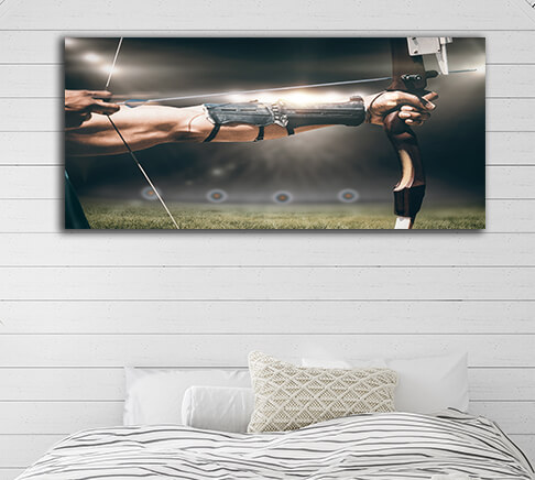 WEB008 0054 ML 0051 29222382 close up of man stretching his bow AOAY5701