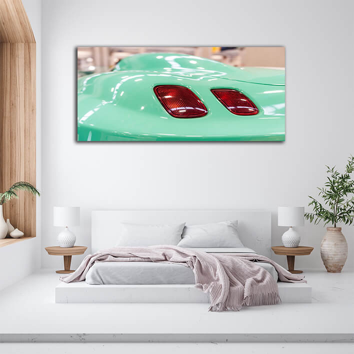 WEB002 0006 WEB001 0033 46105318 back of a green modern sport car AOAY5295